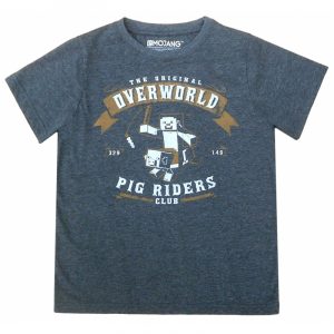 tricou original minecraft gri