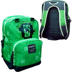 ghiozdan minecraft creeper verde